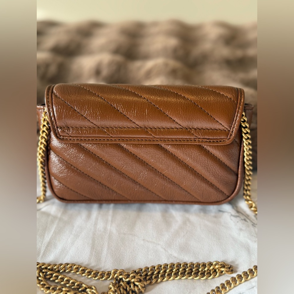 ❌❌SOLD ON FB❌❌🎀New Gucci Brown Super Mini Marmont 🎀 - Picture 3 of 12